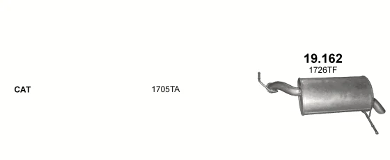 Схема выхлопной системы: Peugeot 407 6D · 2.2 бензин, 2004–2006