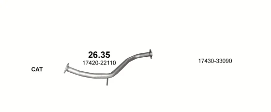 Схема выхлопной системы: Toyota Auris E15, Toyota Auris E18, Toyota Corolla E12 · 1.4 дизель, 2006–2012